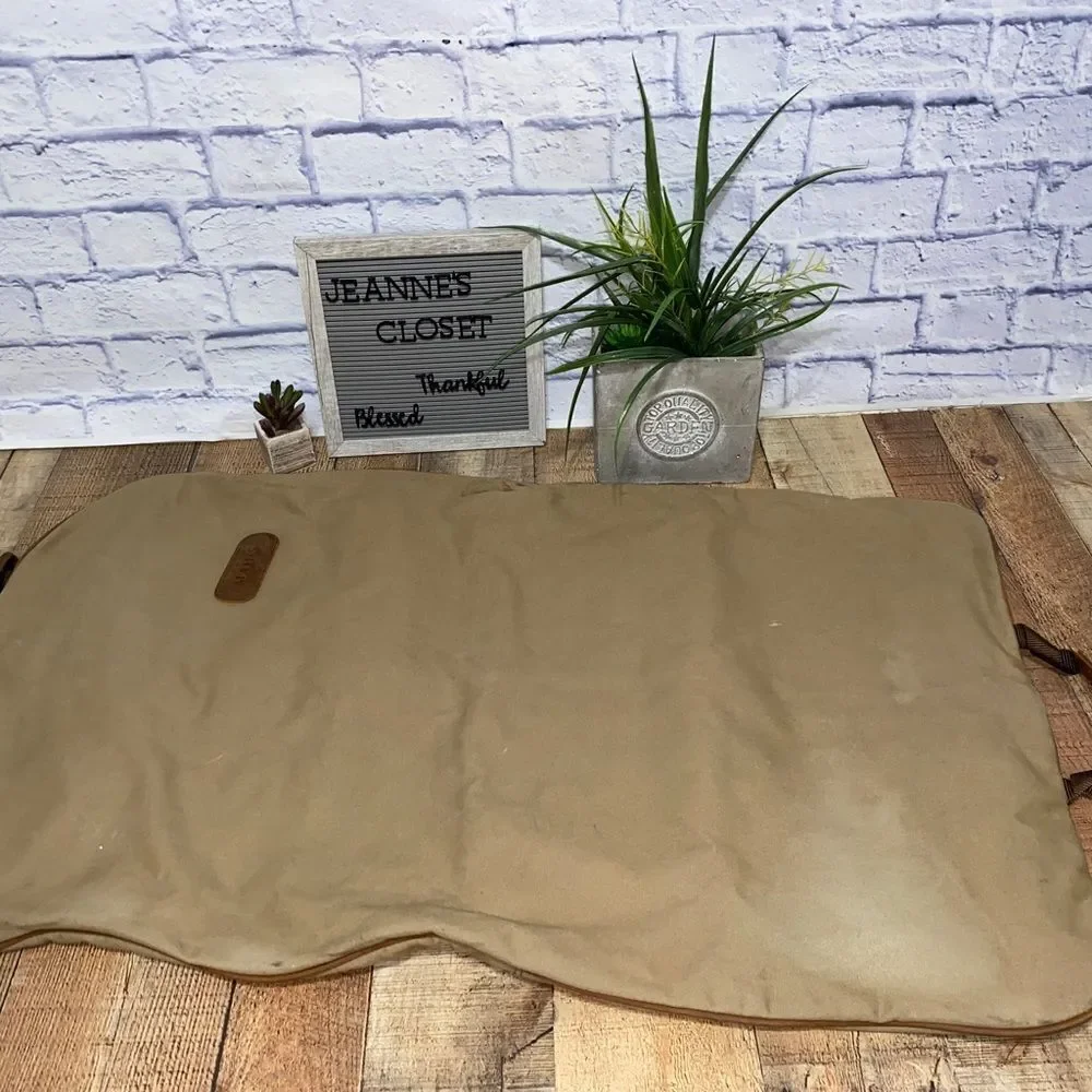 Jon hart two suiter garment bag canvas leather